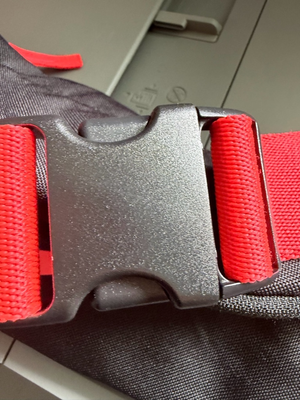 Nike Black Waist Pack with Red Logo & Strap - Picture 5 of 5